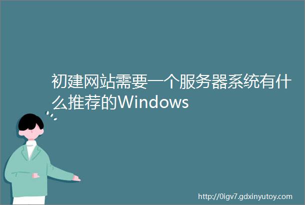 初建网站需要一个服务器系统有什么推荐的Windows